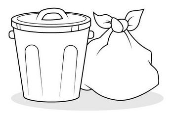 odpady segregacja - odpady, śmieci, segregacja, recykling - kolorowanka 40.jpg