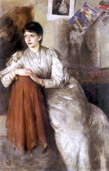 Olga Boznańska - 1890 W biaej sukni.jpg