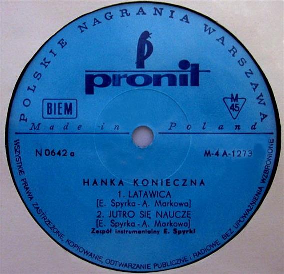 Hanka Konieczna - Latawica 1971 EP Pronit N 0642 - hanka-konieczna---latawica-1971-ep-pronit-n-0642-side-a.jpg
